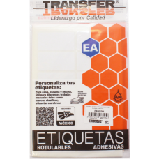 ETIQUETA ADHESIVA TRANSFER BLANCA NO.24  32X64 MM. C/144