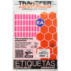 ETIQUETA ADHESIVA TRANSFER ROSA NO.4  8X20 MM. C/882