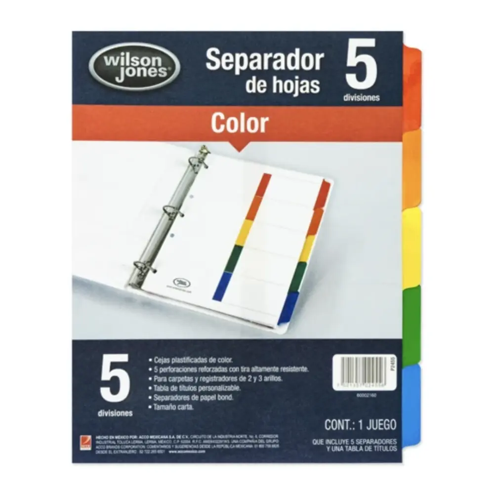 SEPARADOR WILSONJONES P2455 C/5 SEPARADORES