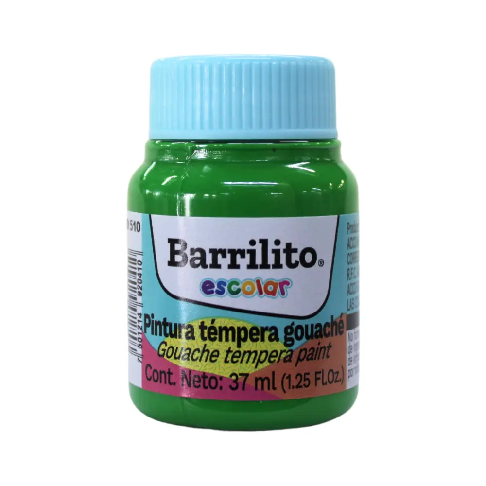 PINTURA BARRILITO TEMPERA NO.510 VERDE H.