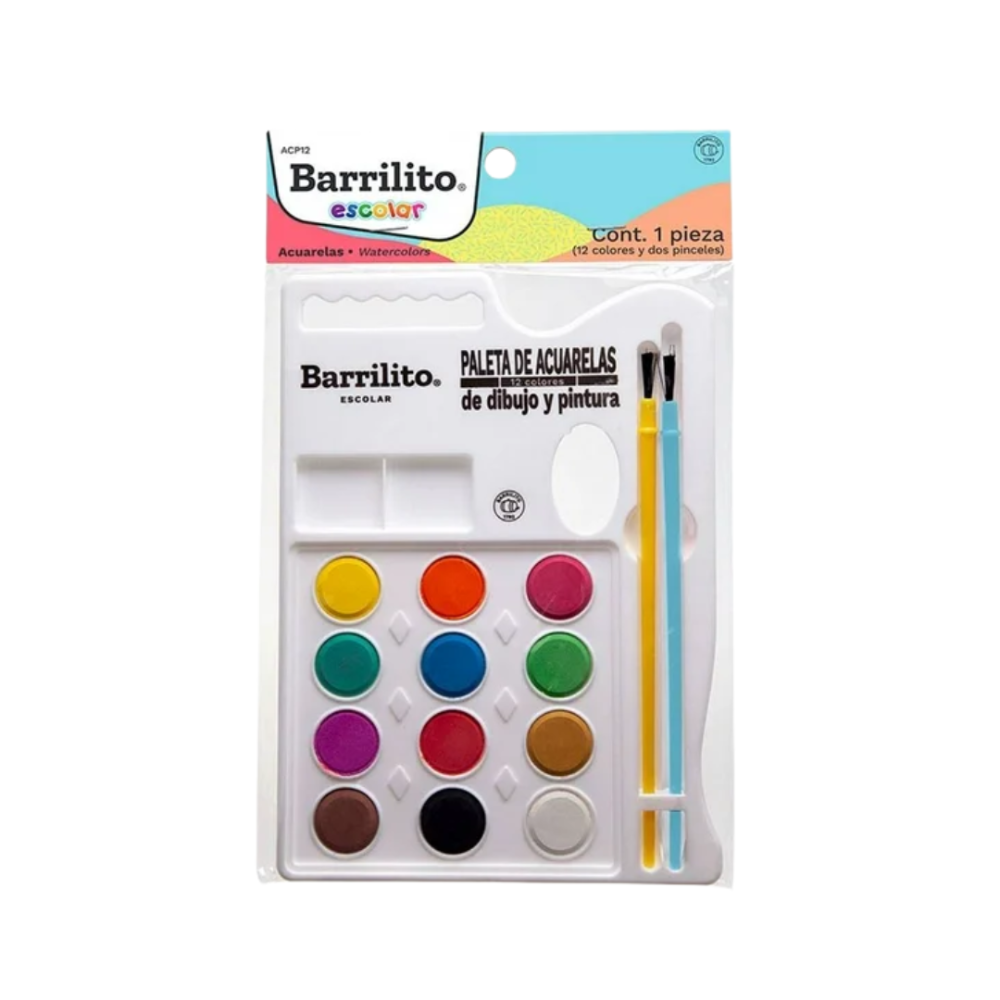 ACUARELA BARRILITO C/12 PASTILLAS