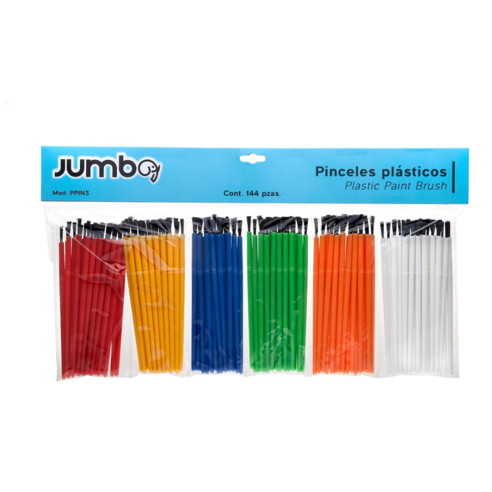 PINCEL JUMBO ESCOLAR BASICO PTE. C/144 PZAS. PPIN3