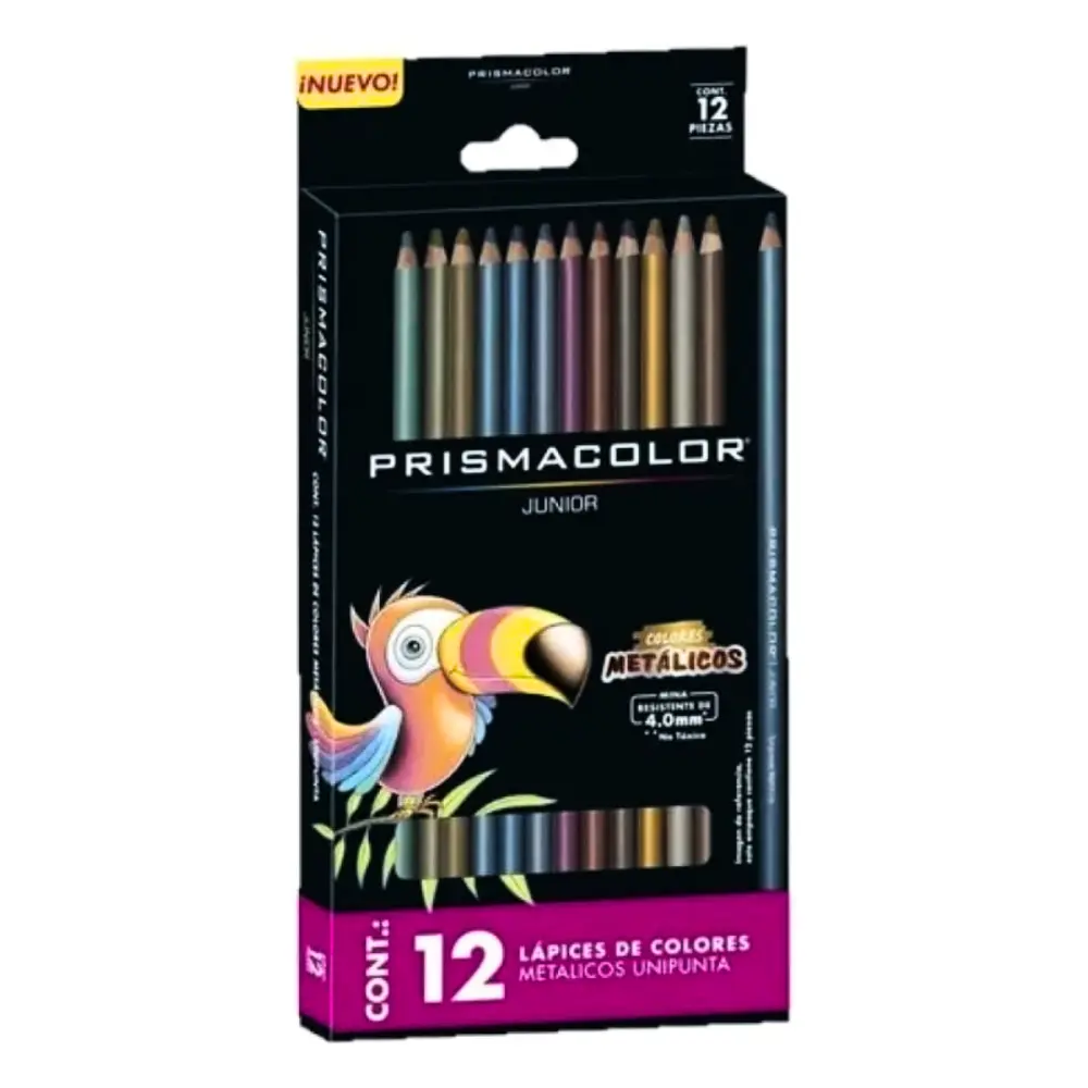 COLORES PRISMACOLOR JUNIOR METALICOS C/12