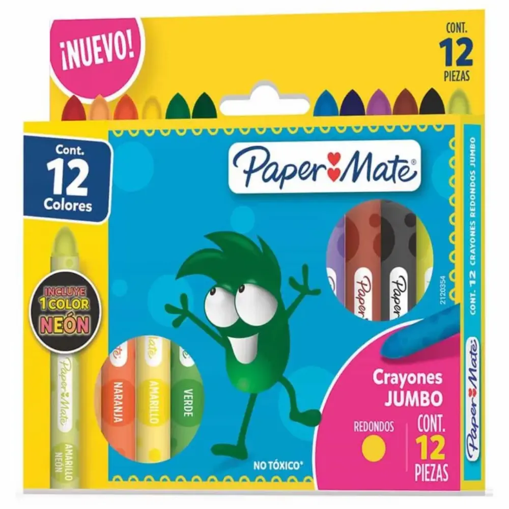 CRAYON PAPER MATE CON 12 EXTRA GRUESO
