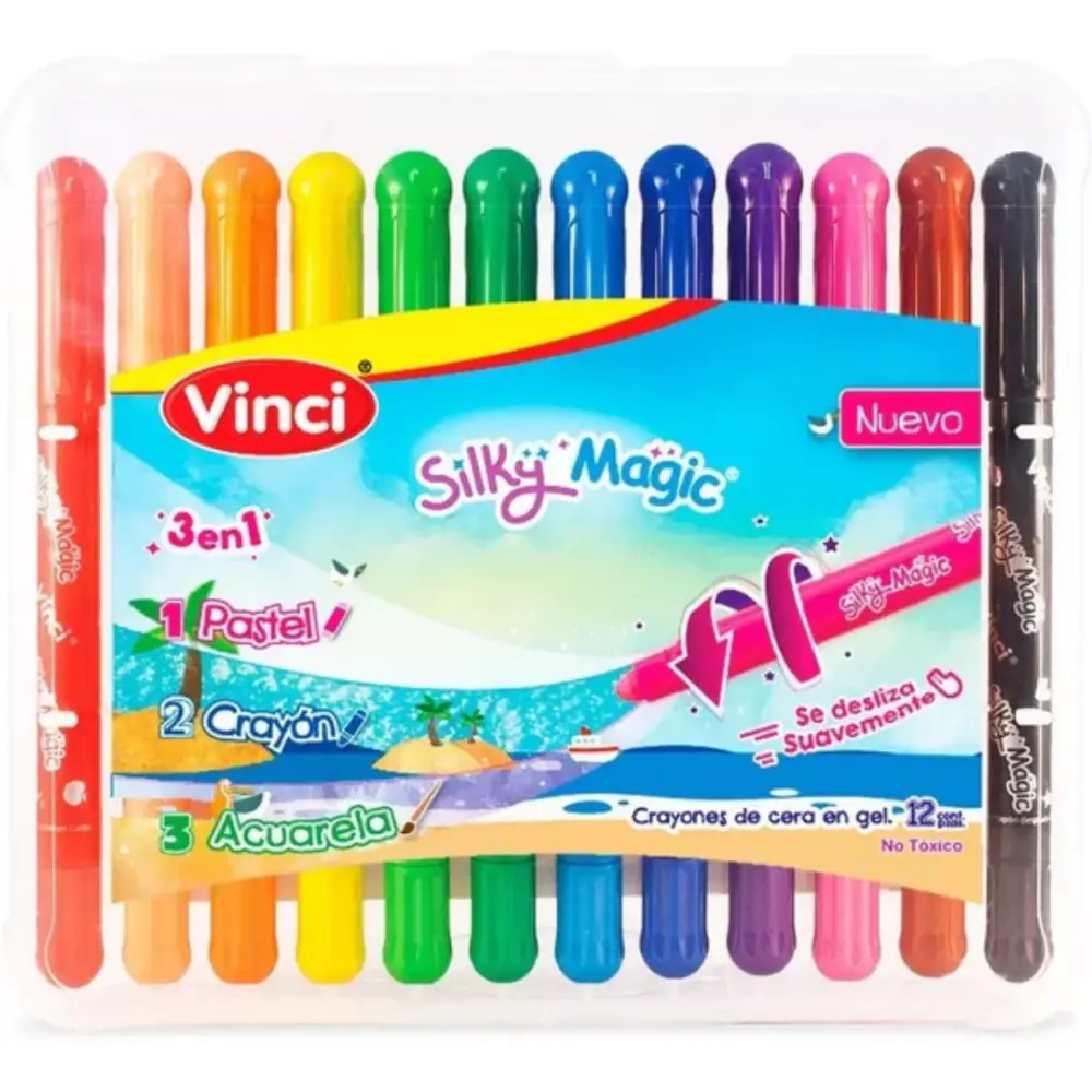 CRAYON ACUARELA VINCI SILKY MAGIC PTE. C/12 PZAS.