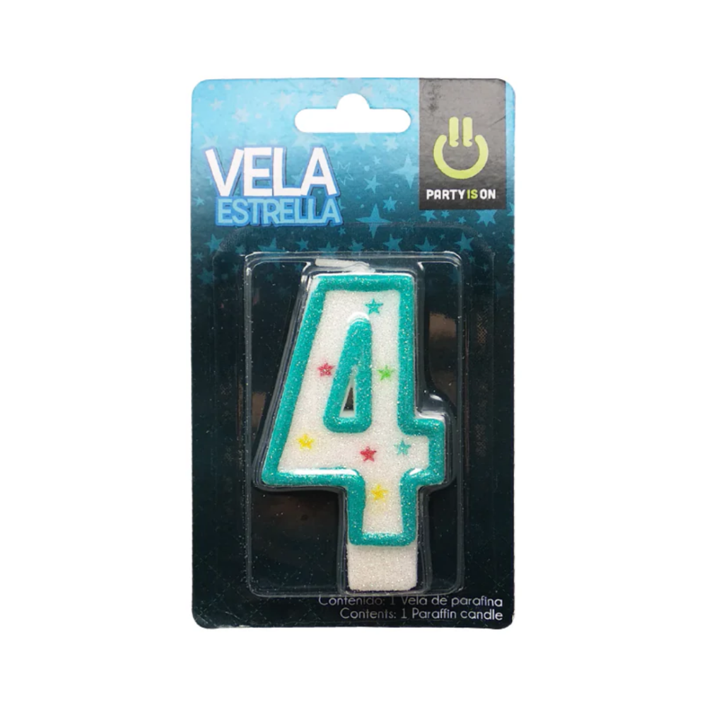 VELA P/PASTEL AZUL 4