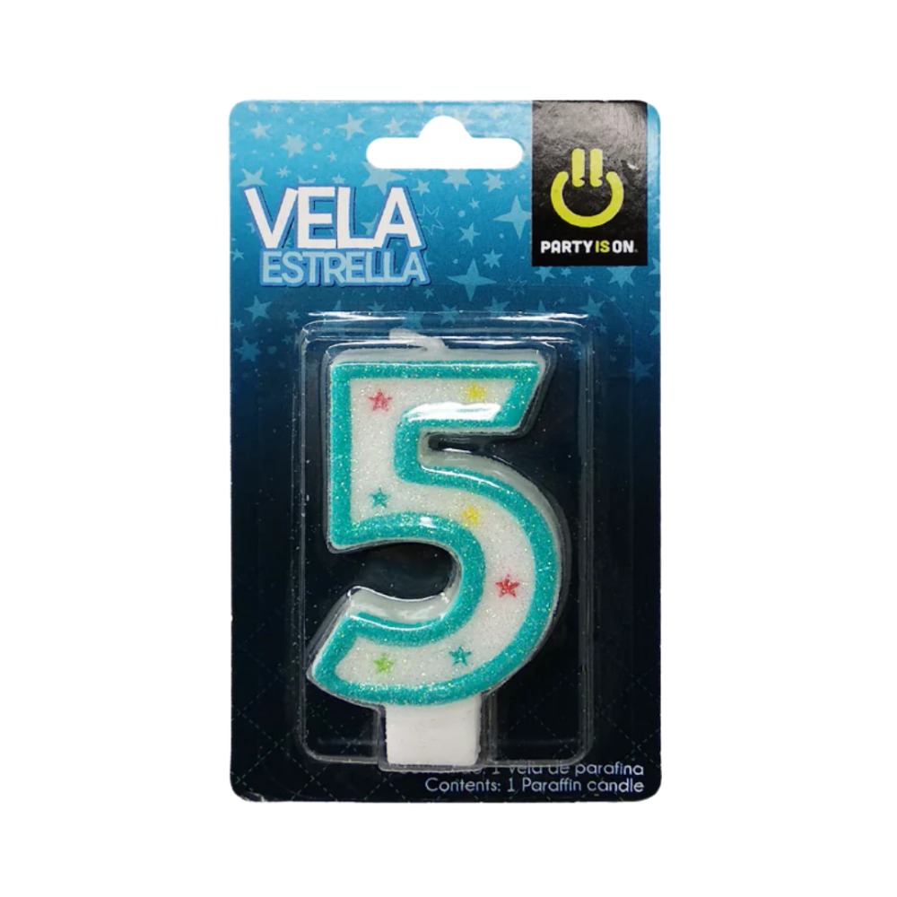 VELA P/PASTEL AZUL 5