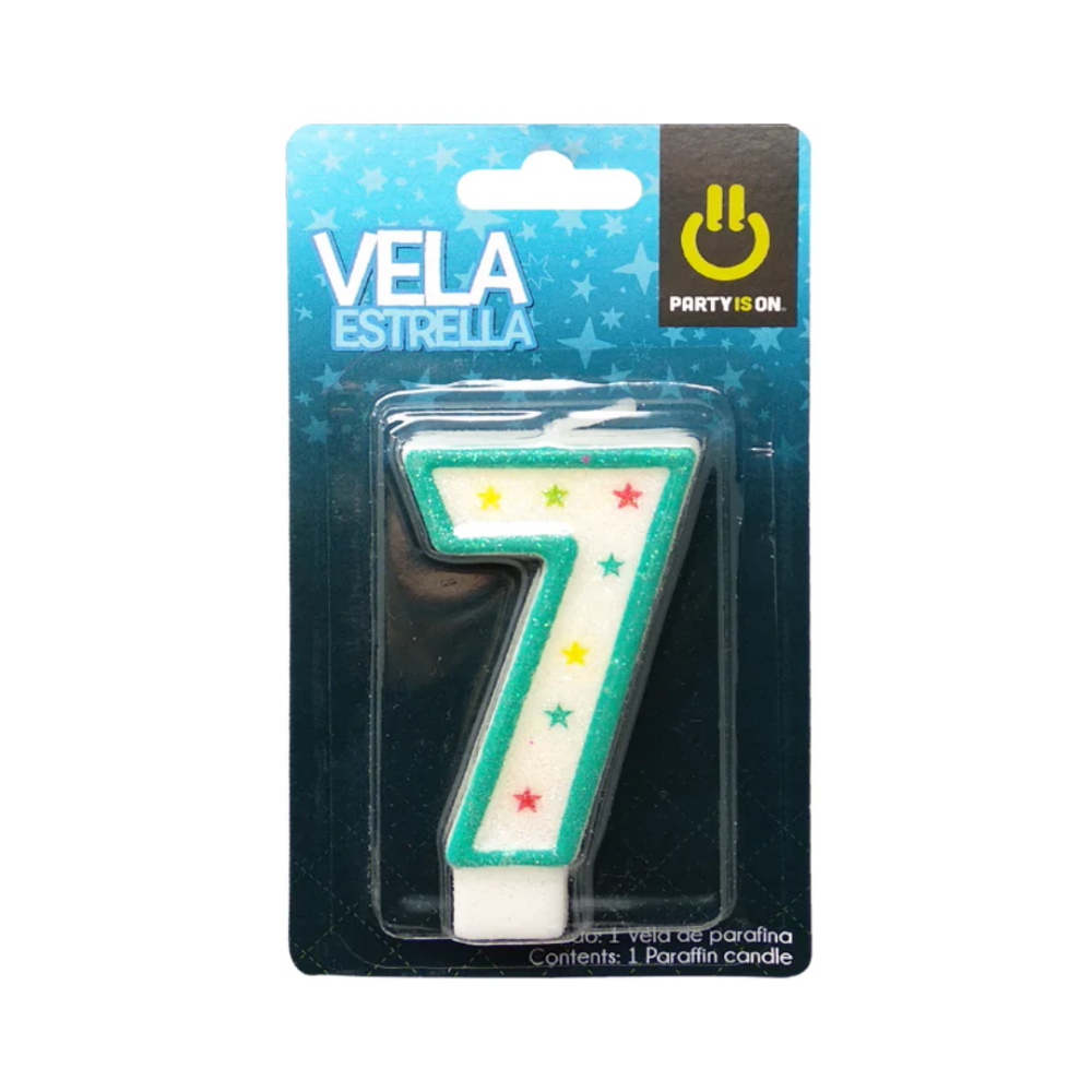 VELA P/PASTEL AZUL 7