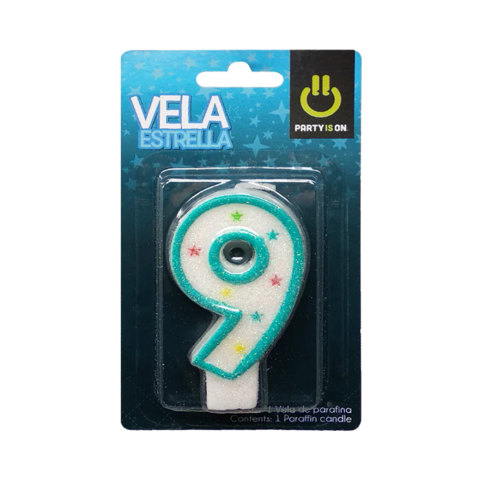 VELA P/PASTEL AZUL 9