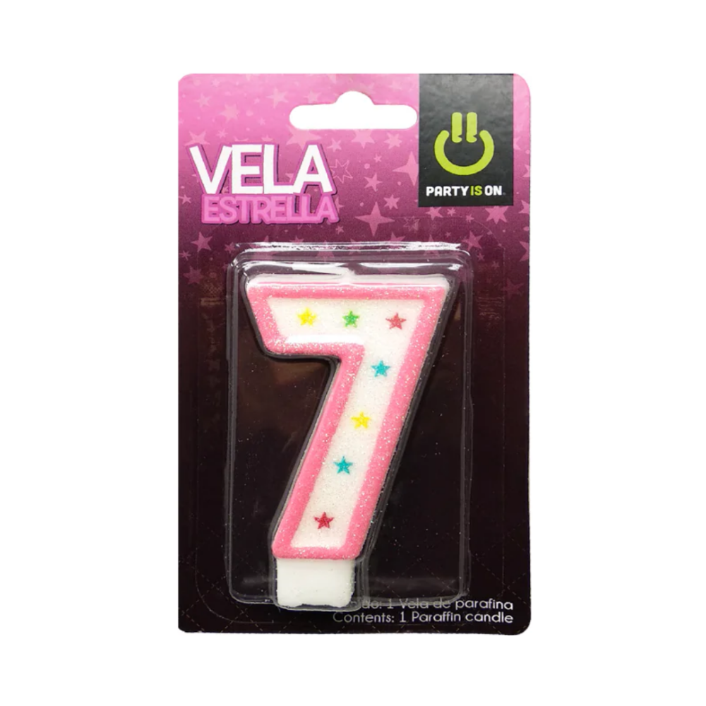 VELA P/PASTEL ROSA 7