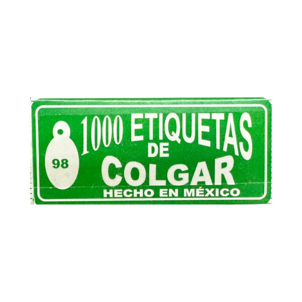 ETIQUETAS DE COLGAR NO 98   CAJA C/1000