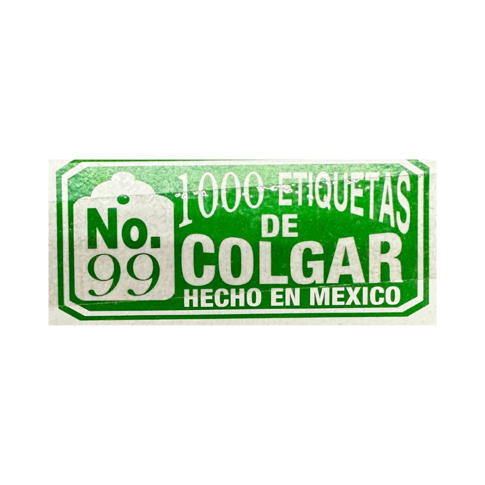 ETIQUETAS DE COLGAR NO 99   CAJA C/1000
