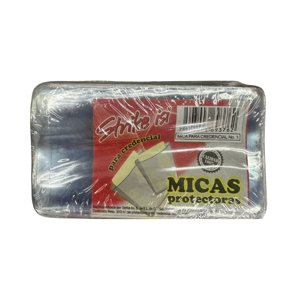 MICA VINIL NO.1 STRIKE ISI 6180 CREDENCIAL 10.5X6 PTE. C/100