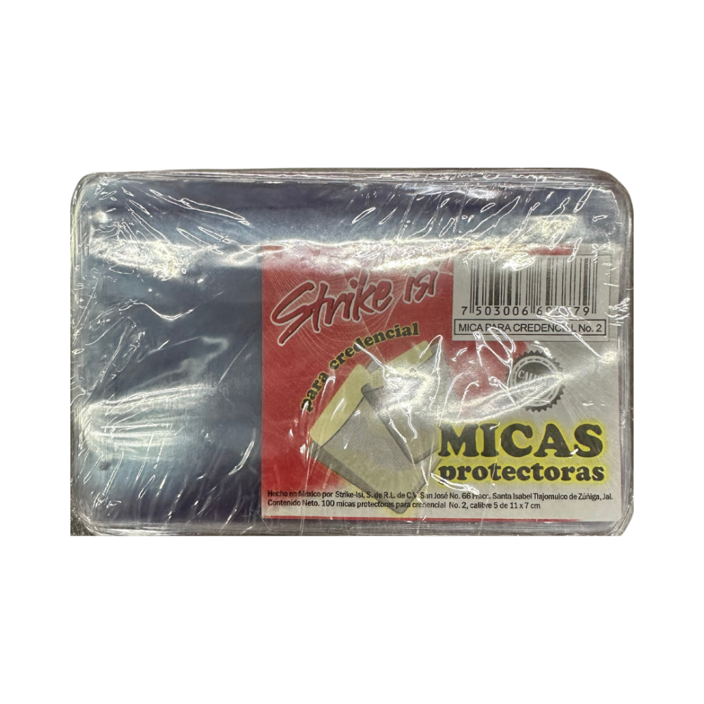 MICA VINIL NO.2 STRIKE ISI 6182 CREDENCIAL 11X7 PTE. C/100