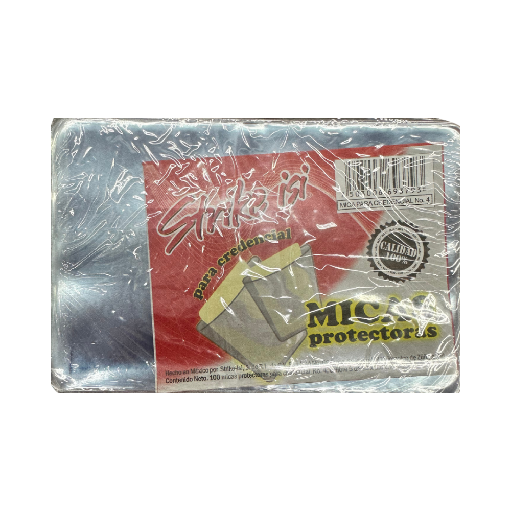 MICA VINIL NO.4 STRIKE ISI CREDENCIAL 13.0X8.6 PTE. C/100