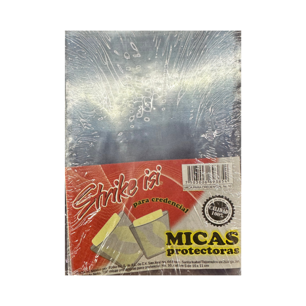 MICA VINIL NO.10 STRIKE ISI 6198 CREDENCIAL  PTE. C/100