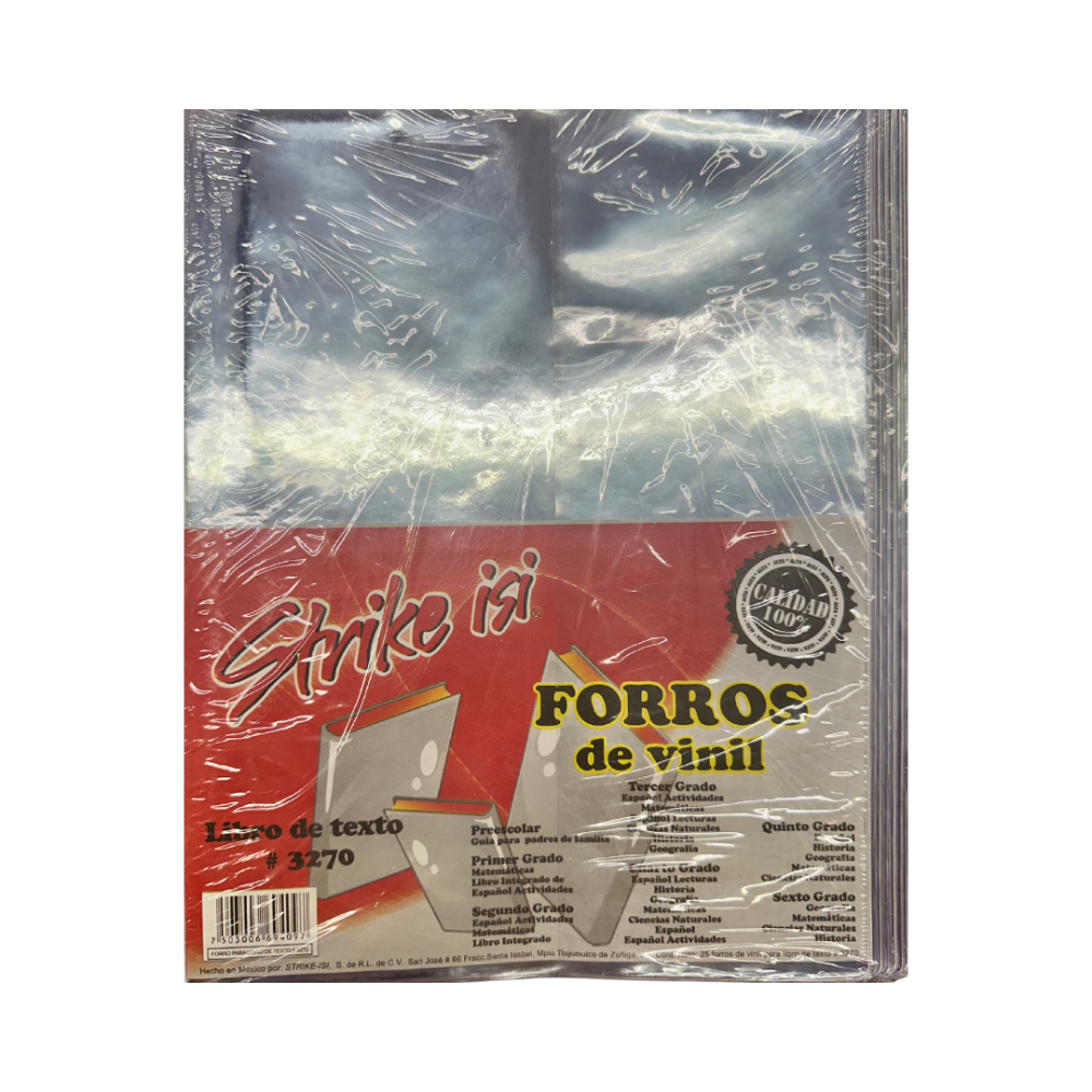 FORRO VINIL P/TEXTO STRIKE 6230 ISI PTE. C/25 PZ.