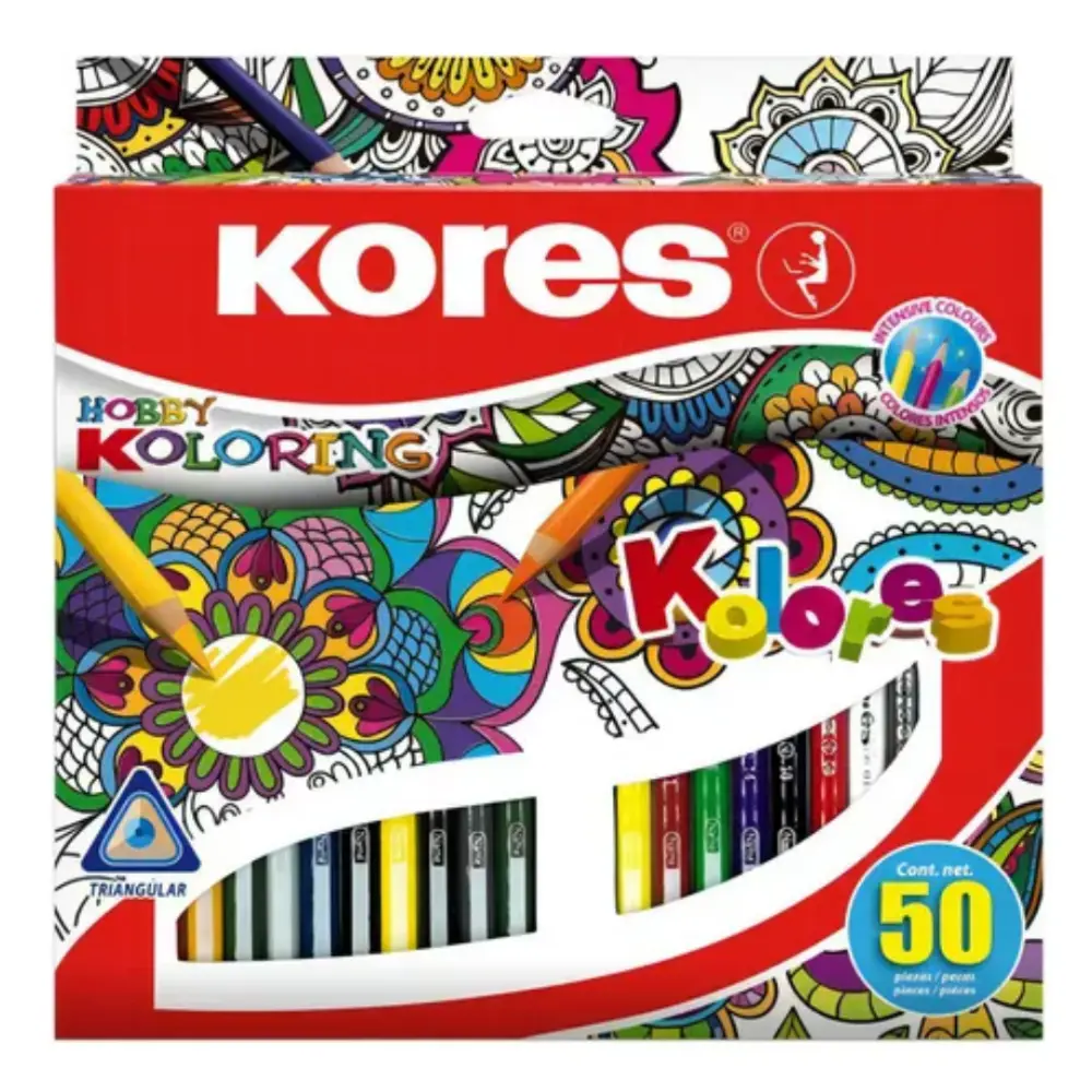 COLORES KORES TRIANGULAR C/50 PZAS.