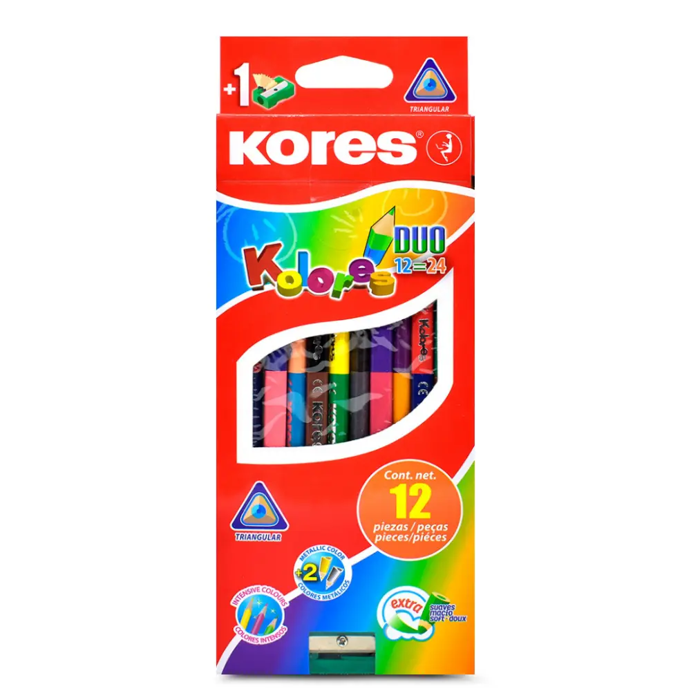 COLORES KORES DUO EXTRASUAVES 12X24 PZAS.