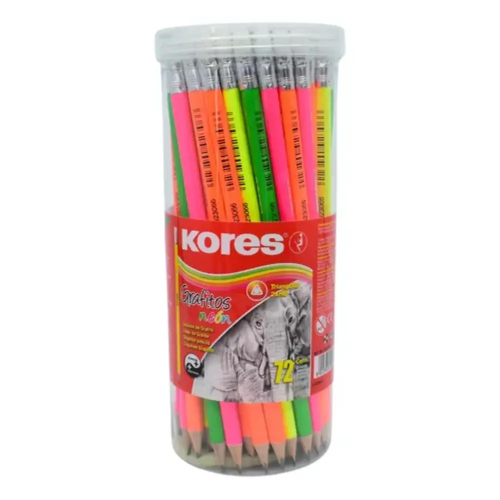 LAPIZ KORES NEON BOTE C/72 PZAS.