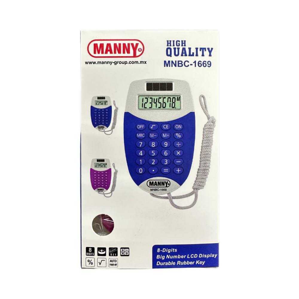 CALCULADORA MANNY MNBC-1669 8 DIGITOS