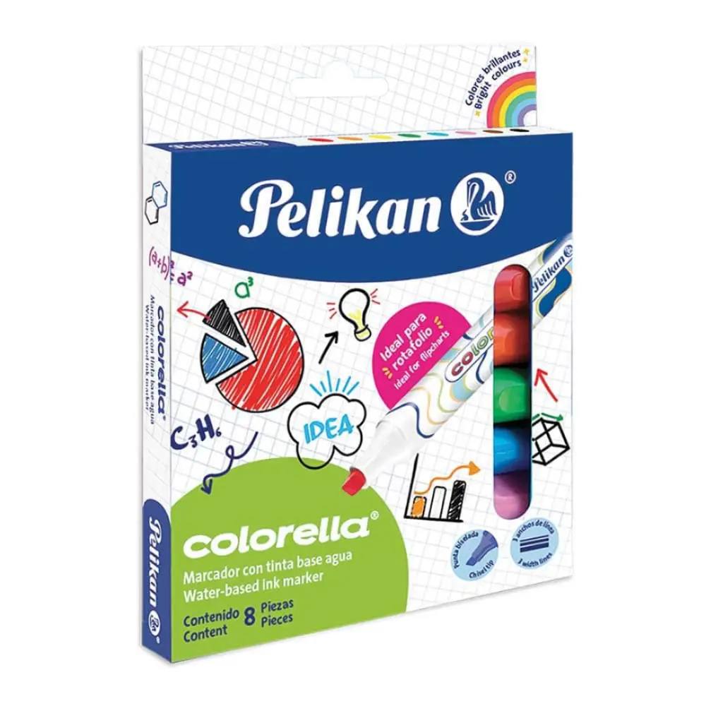 MARCADOR PELIKAN COLORELLA PTE. C/8 PZAS.