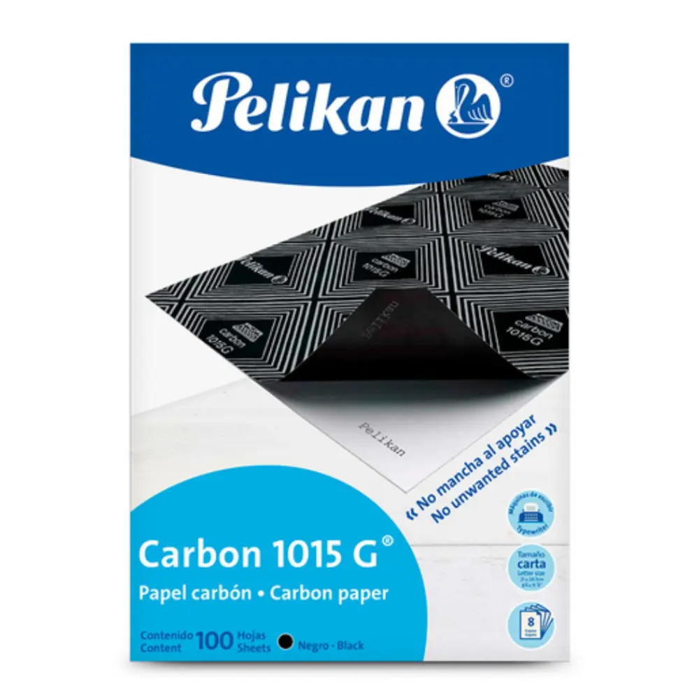 PAPEL CARBON PELIKAN 1010 CARTA NEGRO PTE. C/100