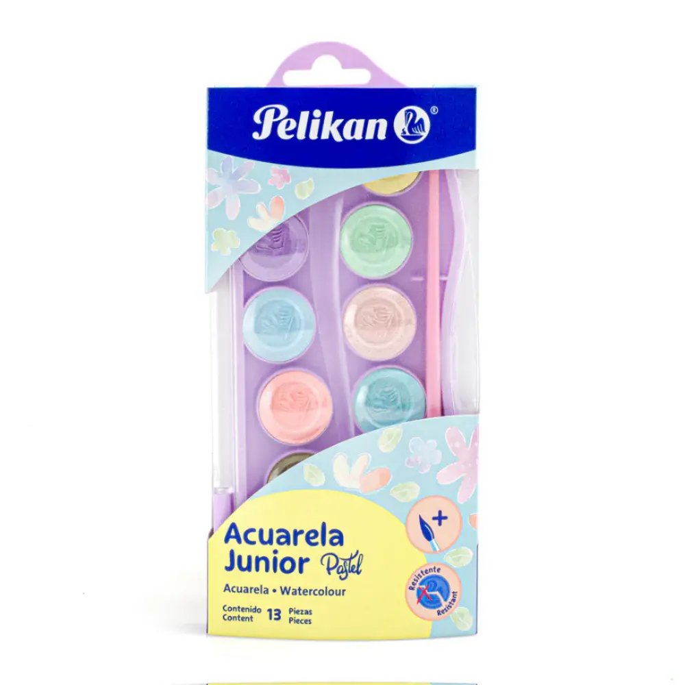 ACUARELA PELIKAN JUNIOR PASTEL C/12 PASTILLAS