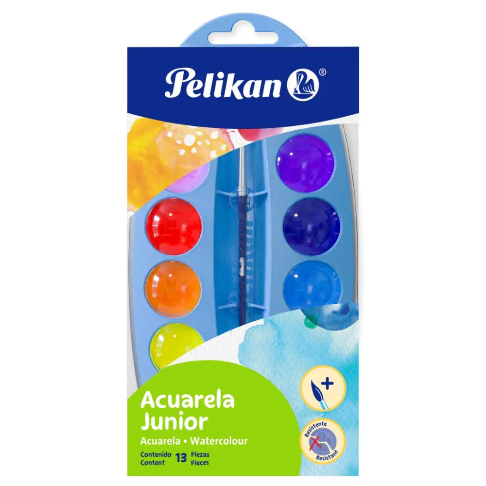 ACUARELA JUNIOR SET PELIKAN C/12 PASTILLAS