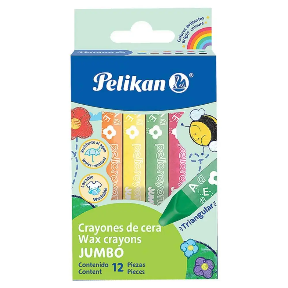 CRAYON PELIKAN TRIANGULAR JUMBO C/12 PZAS.