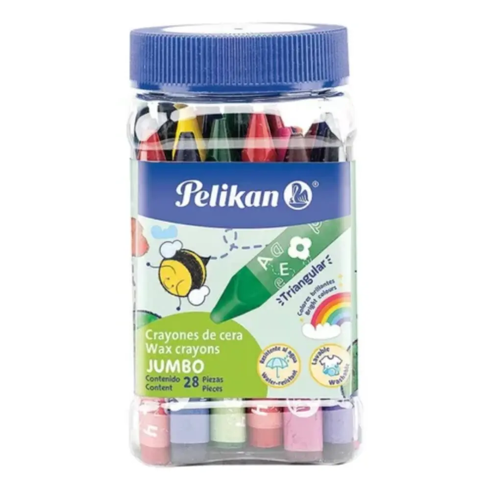 CRAYON PELIKAN TRIANGULAR JUMBO BOTE C/28 P