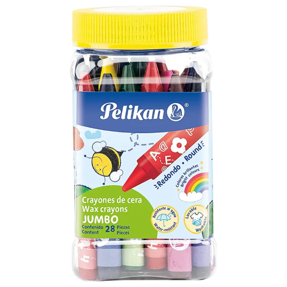 CRAYON PELIKAN JUMBO BOTE C/28 PZAS.