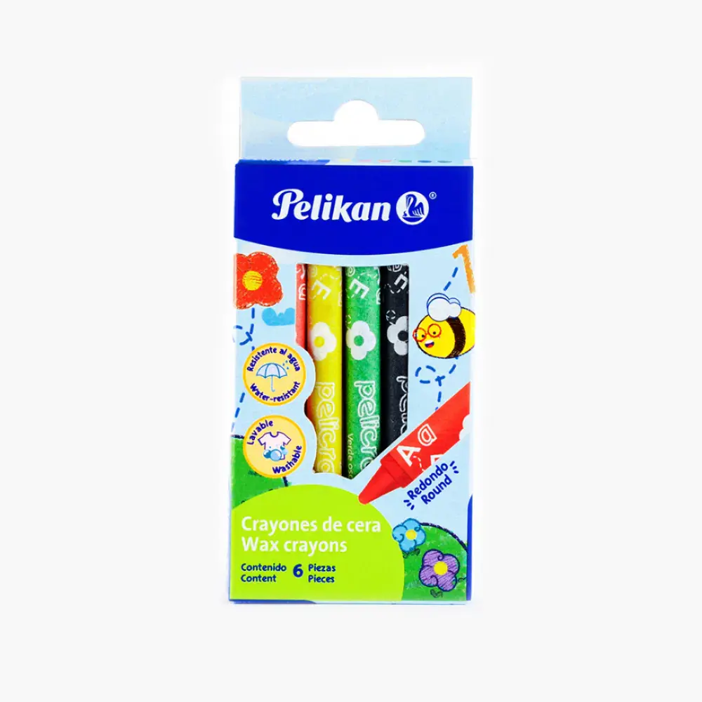 CRAYON PELIKAN REDONDO C/6 PZAS.