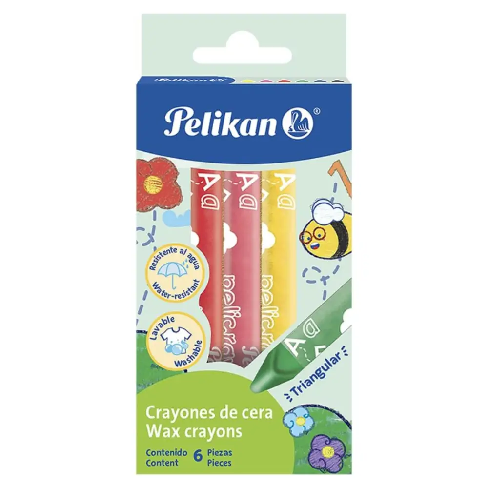 CRAYON PELIKAN JUMBO 6 COLORES
