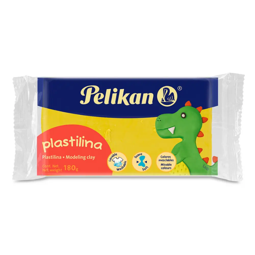 PLASTILINA PELIKAN BARRA 180 GRS. AMARILLA