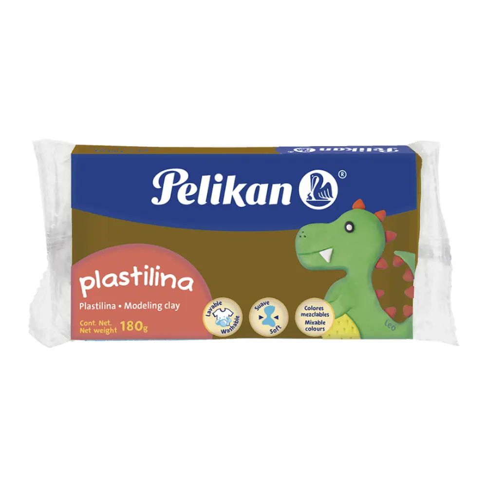 PLASTILINA PELIKAN BARRA 180 GRS. CAFE