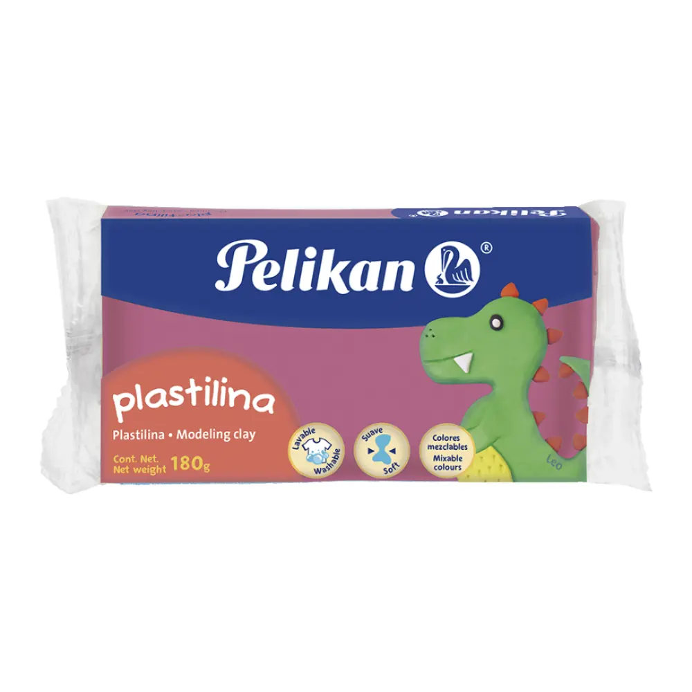 PLASTILINA PELIKAN BARRA 180 GRS. ROSA