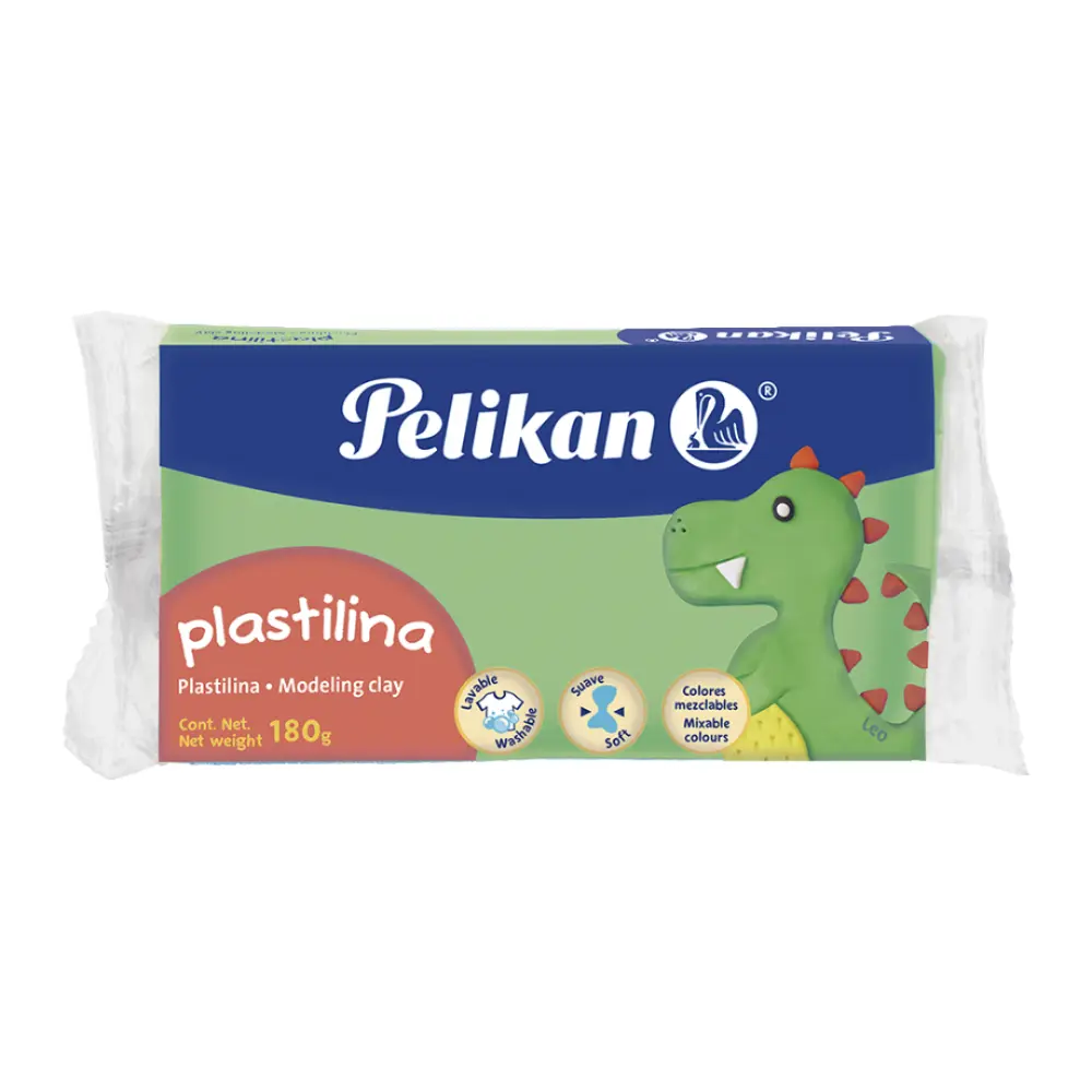 PLASTILINA PELIKAN BARRA 180 GRS. VERDE CLARO