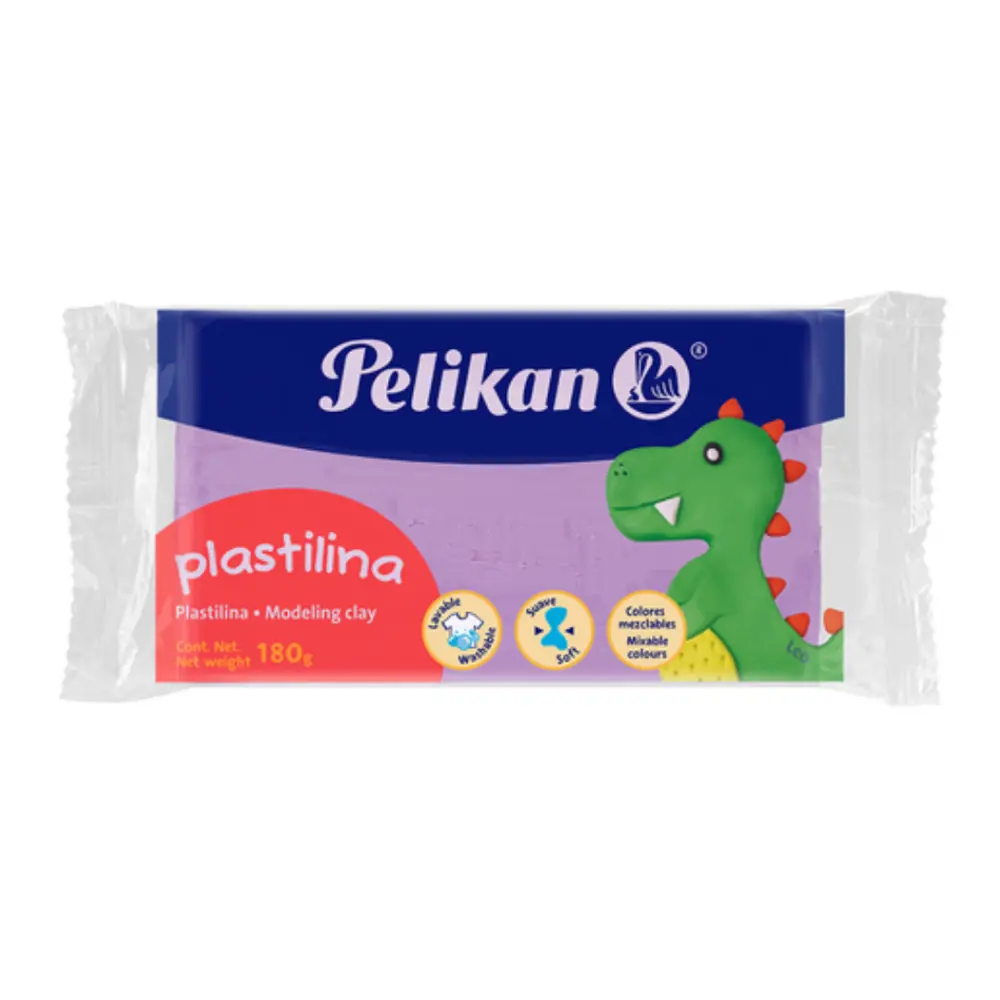 PLASTILINA PELIKAN PASTEL BARRA 180 GRS. LAVANDA