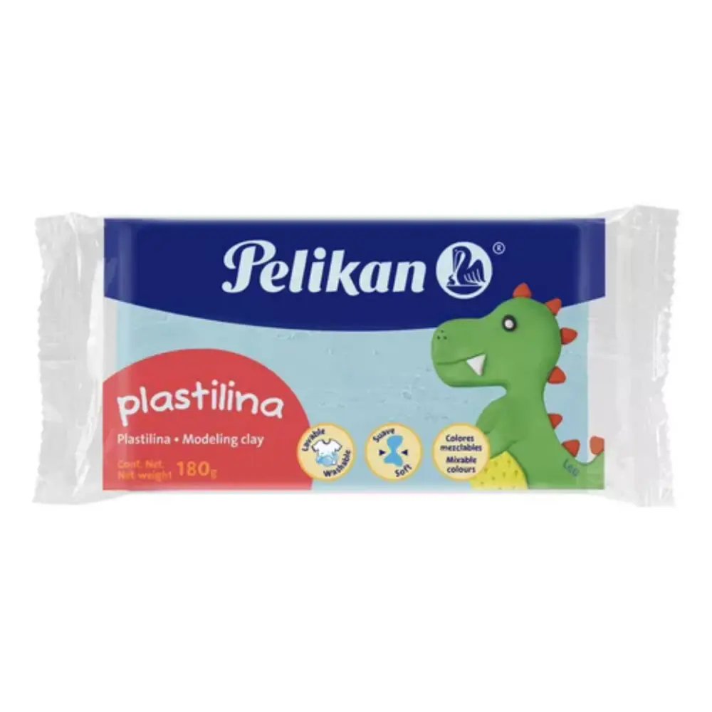 PLASTILINA PELIKAN PASTEL BARRA 180 GRS. AQUA