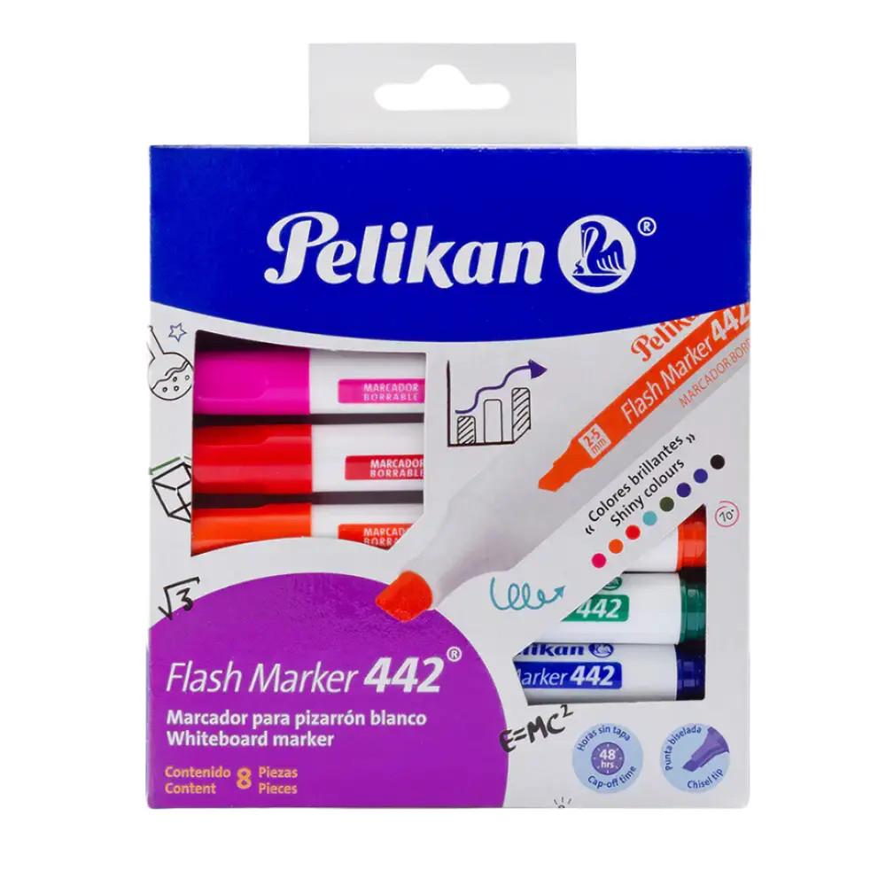MARCADOR BORRABLE FLASH MARKER MOD.442 C/8