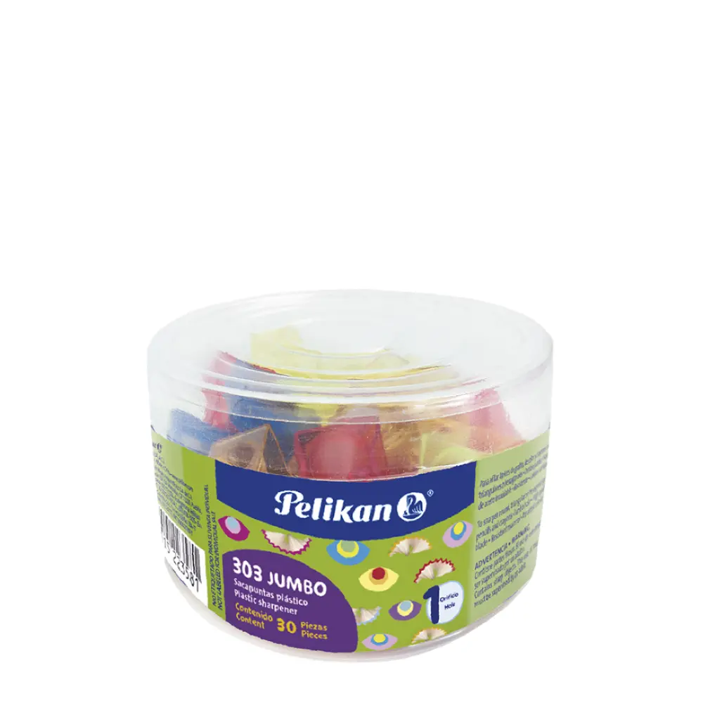 SACAPUNTAS PELIKAN ORIFICIO UNIVERSAL MOD. 303 BOTE C/30