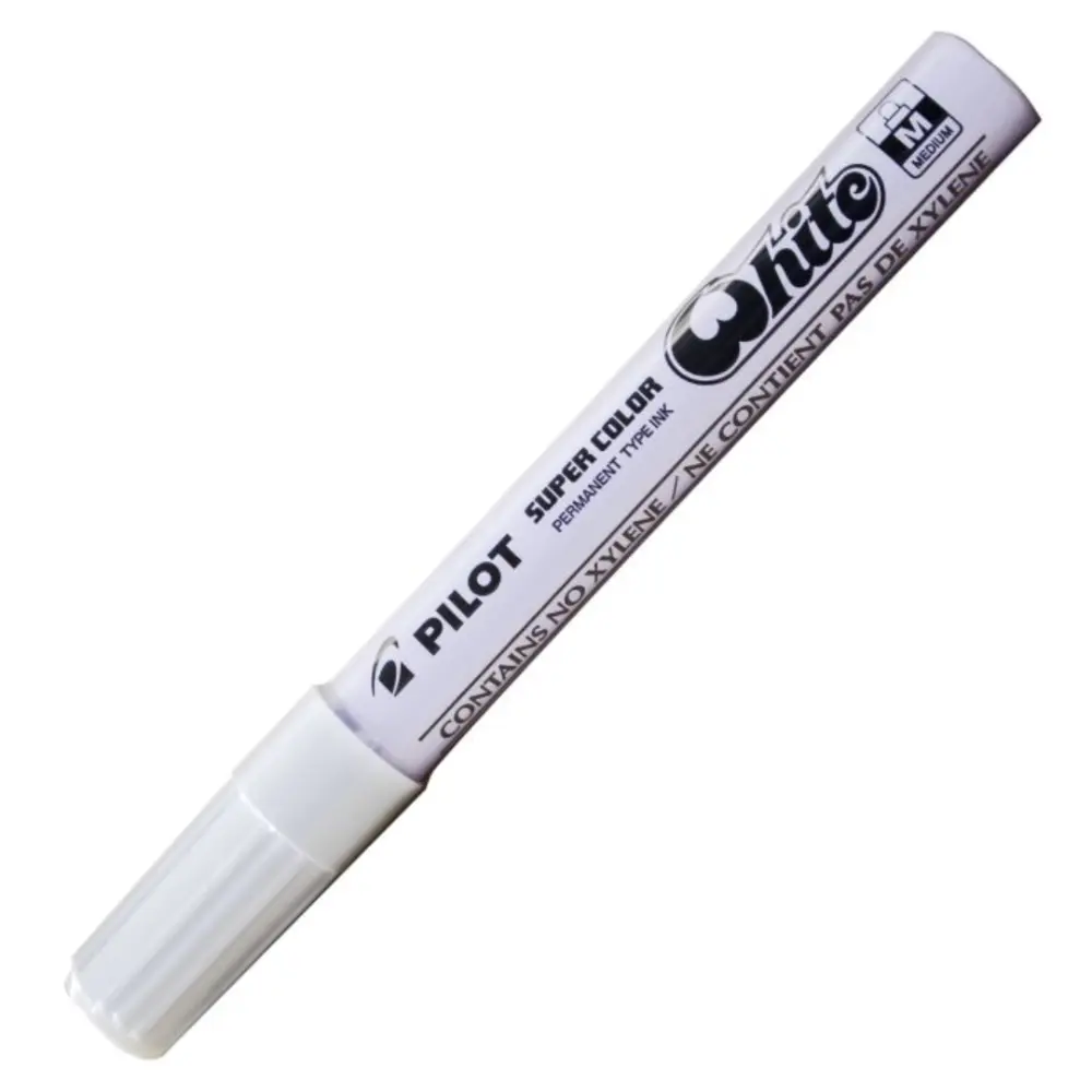 MARCADOR PILOT METALICO PUNTO MEDIANO BLANCO