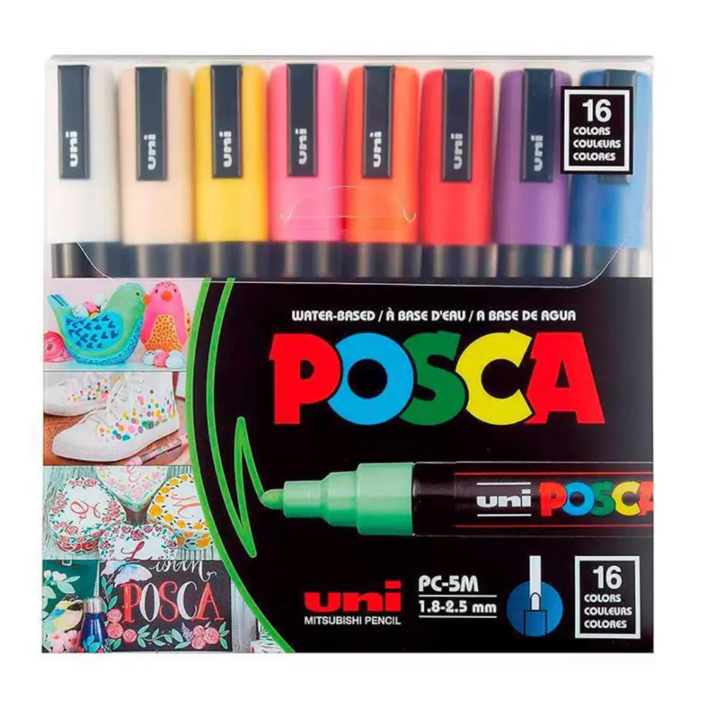 MARCADOR POSCA PC-5M  C/16 PIEZAS