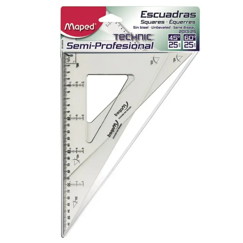 ESCUADRAS SEMIPROF. 25 CM C/G