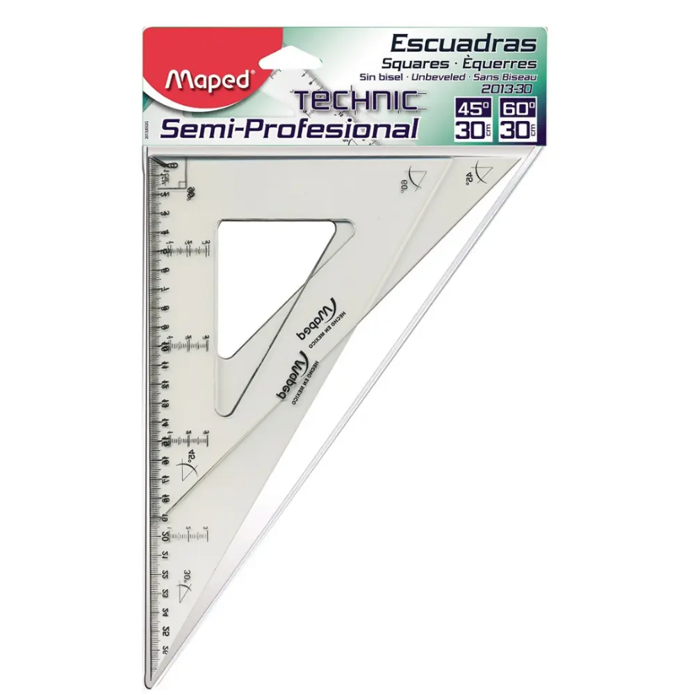 ESCUADRAS SEMIPROF. 30 CM C/G