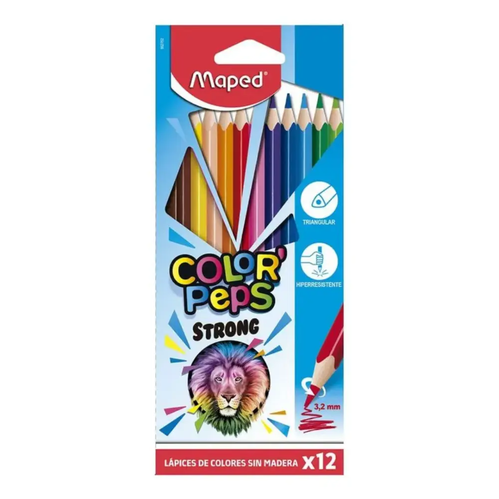 COLORES MAPED COLORPEPS STRONG C/12 PZAS.