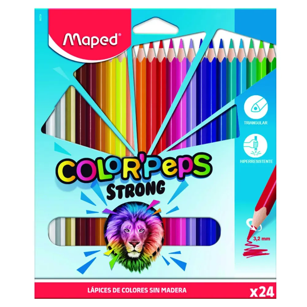 COLORES MAPED COLORPEPS STRONG C/24 PZAS.