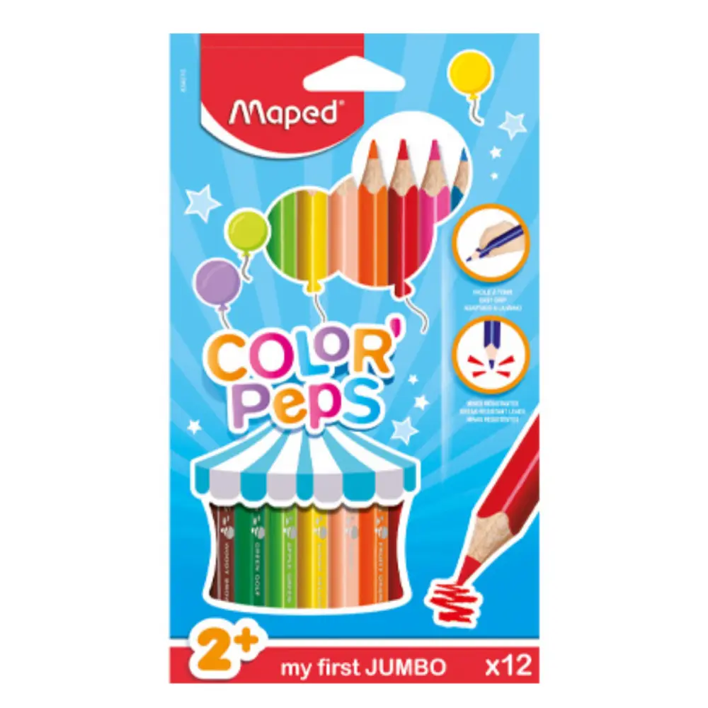 COLORES MAPED COLORPEPS JUMBO C/12 PZAS.