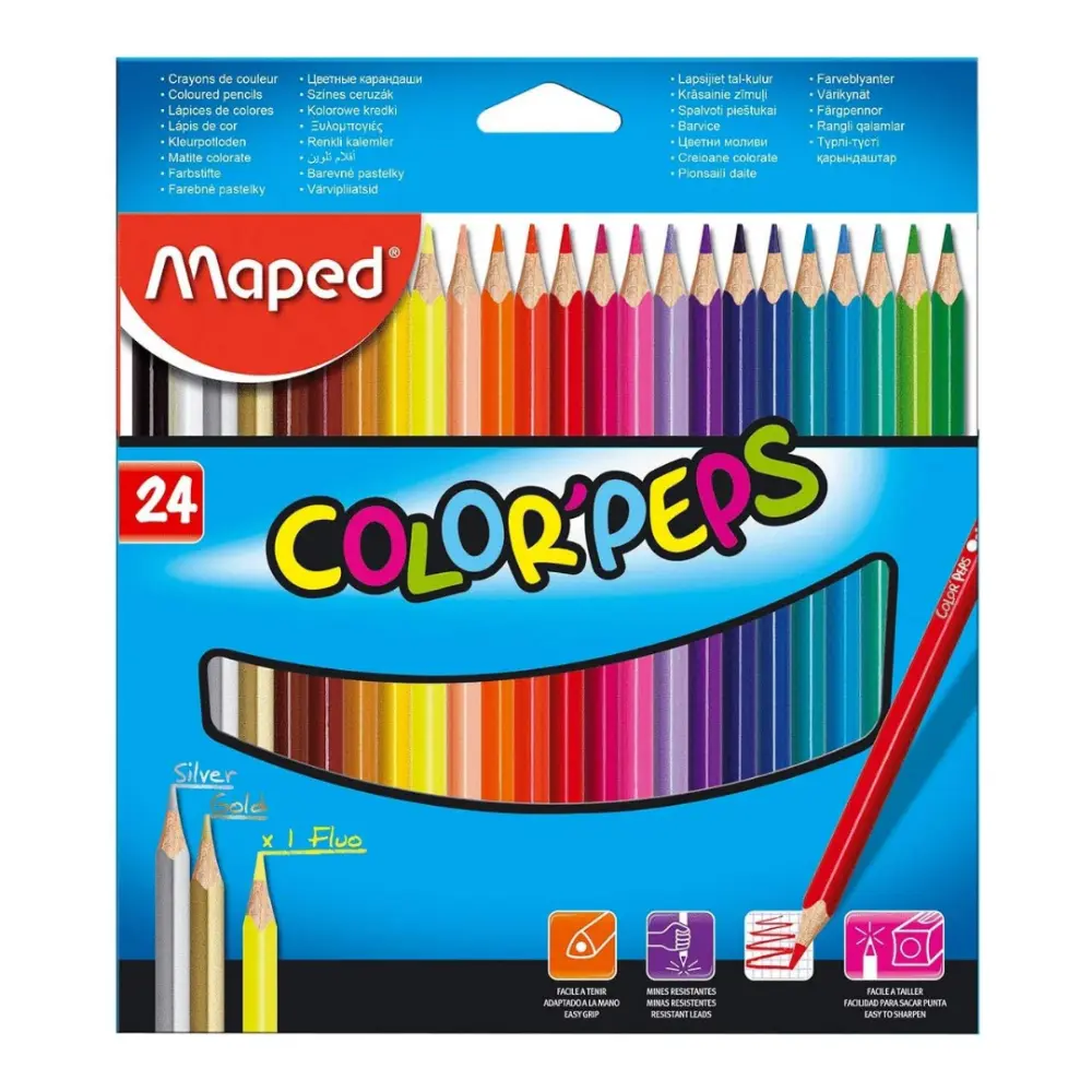 COLORES MAPED COLORPEPS C/24 PZAS.